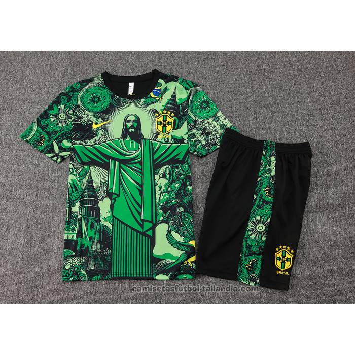 Chandal del Brasil Jesus Manga Corta 24/25 Verde - Pantalon Corto