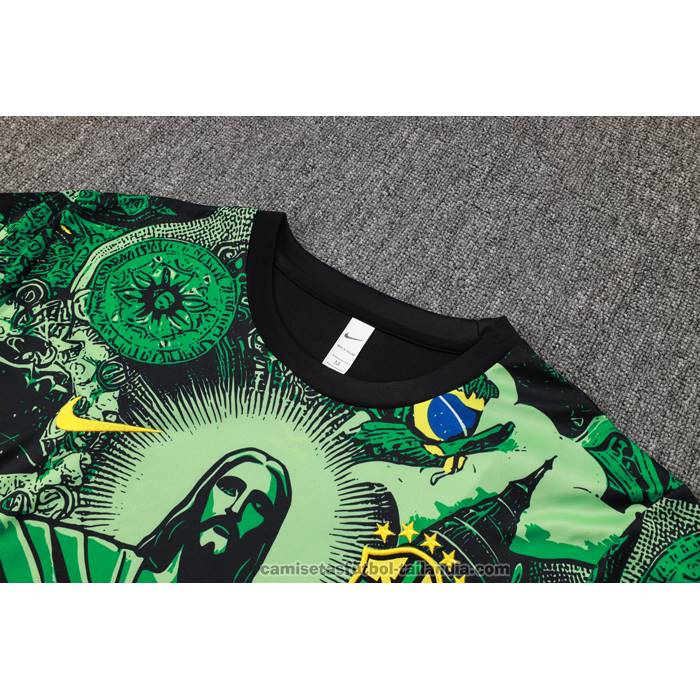 Chandal del Brasil Jesus Manga Corta 24/25 Verde - Pantalon Corto