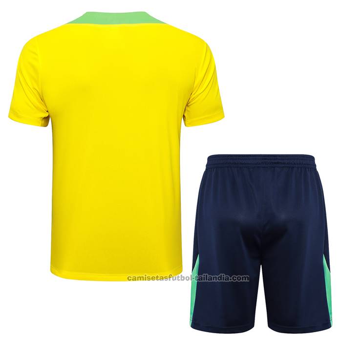 Chandal del Brasil Manga Corta 24/25 Amarillo - Pantalon Corto