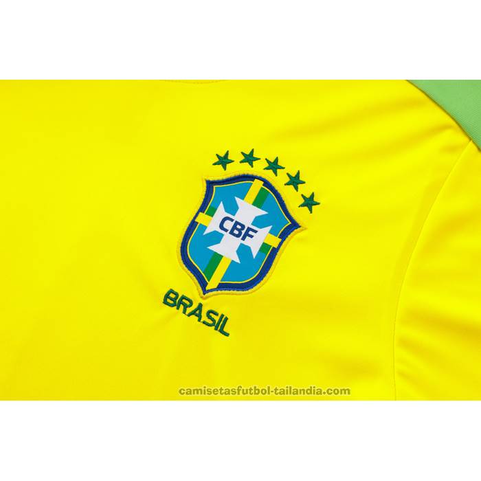 Chandal del Brasil Manga Corta 24/25 Amarillo - Pantalon Corto