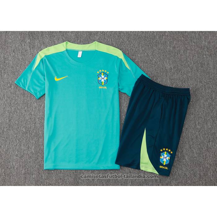 Chandal del Brasil Manga Corta 24/25 Verde - Pantalon Corto