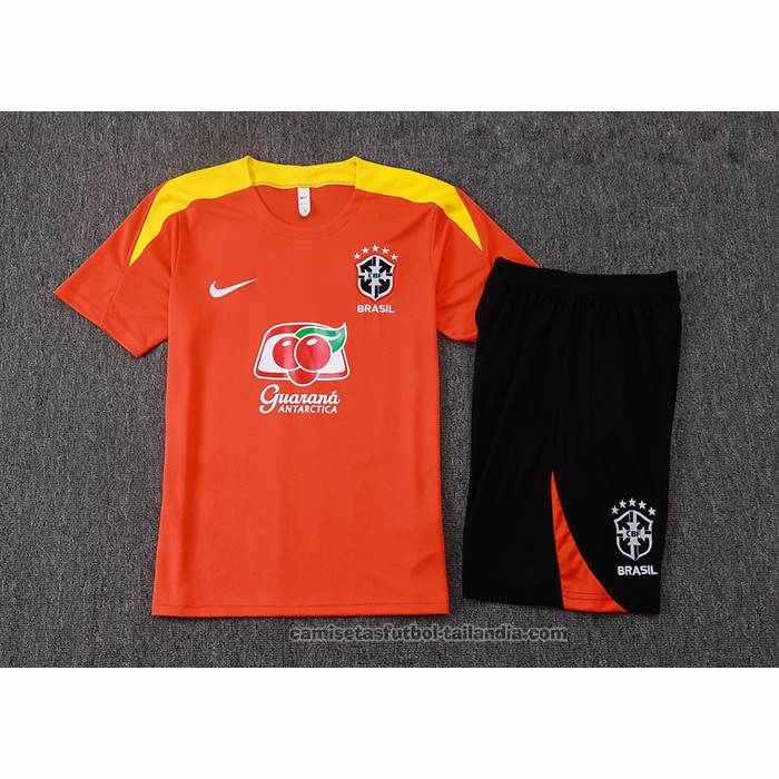 Chandal del Brasil Manga Corta 25/26 Naranja - Pantalon Corto