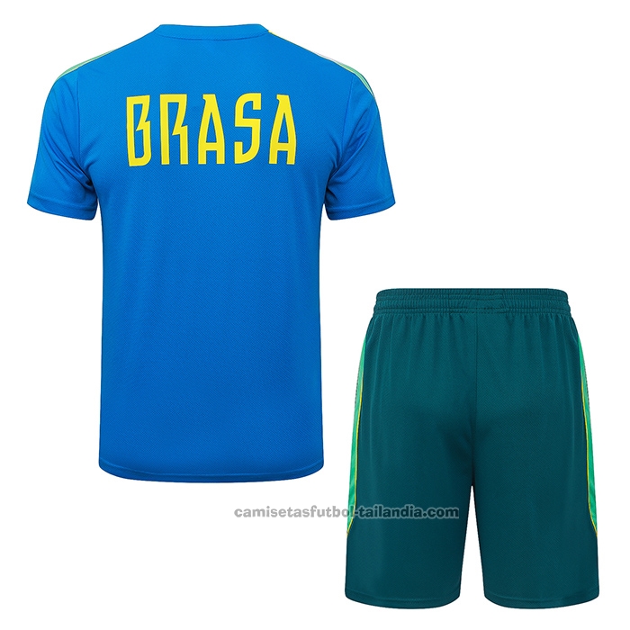 Chandal del Brasil Manga Corta 26/27 Azul - Pantalon Corto