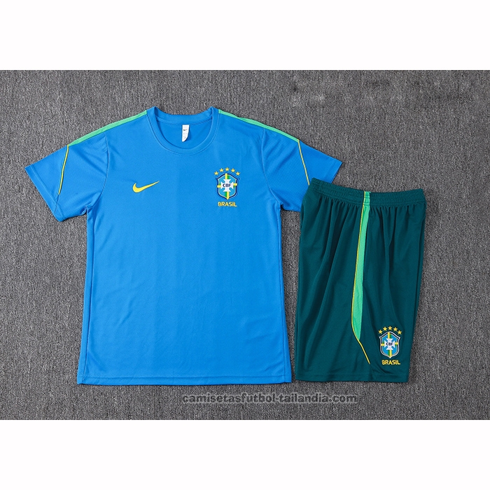Chandal del Brasil Manga Corta 26/27 Azul - Pantalon Corto