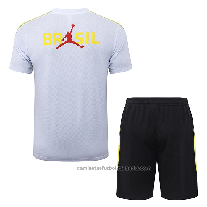 Chandal del Brasil Manga Corta 26/27 Blanco - Pantalon Corto