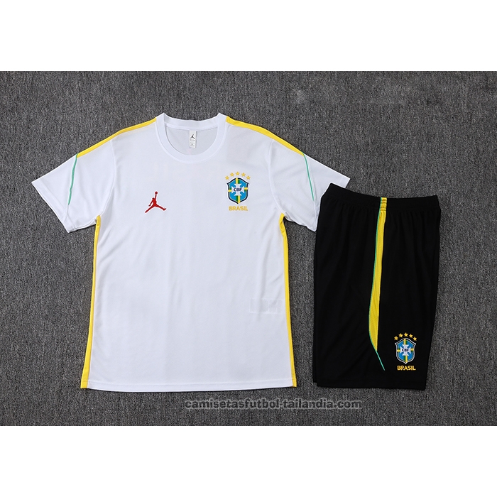 Chandal del Brasil Manga Corta 26/27 Blanco - Pantalon Corto