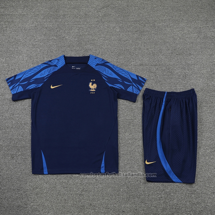 Chandal del Francia Manga Corta 22/23 Azul - Pantalon Corto