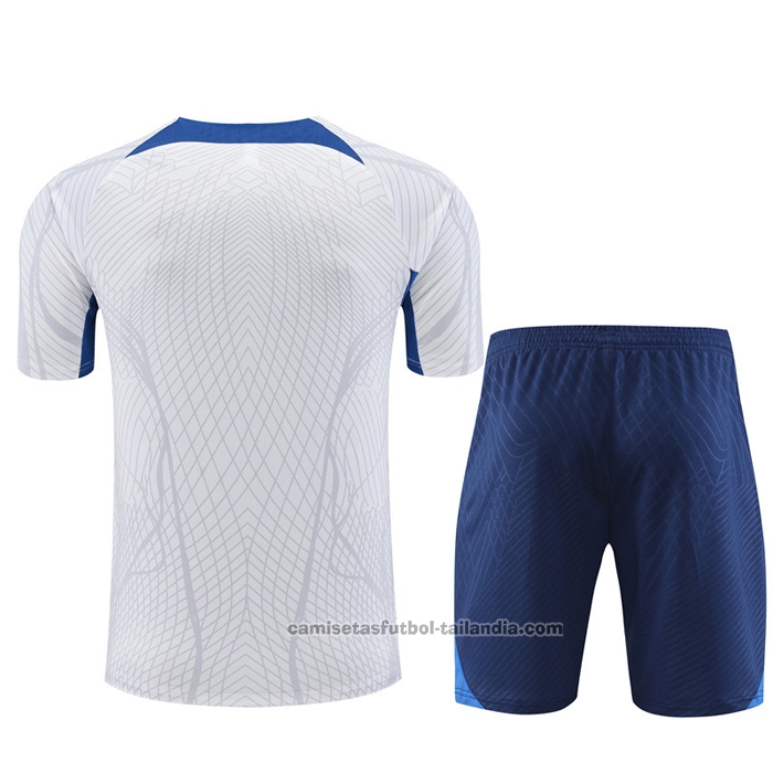 Chandal del Francia Manga Corta 22/23 Blanco - Pantalon Corto