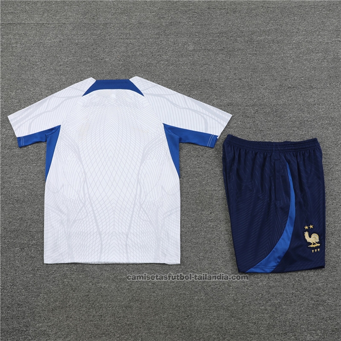 Chandal del Francia Manga Corta 22/23 Blanco - Pantalon Corto
