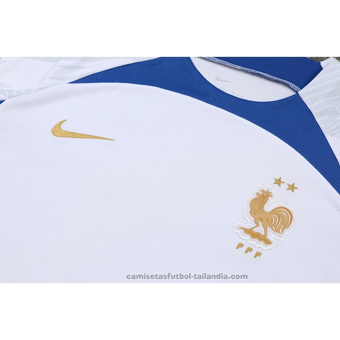 Chandal del Francia Manga Corta 22/23 Blanco - Pantalon Corto