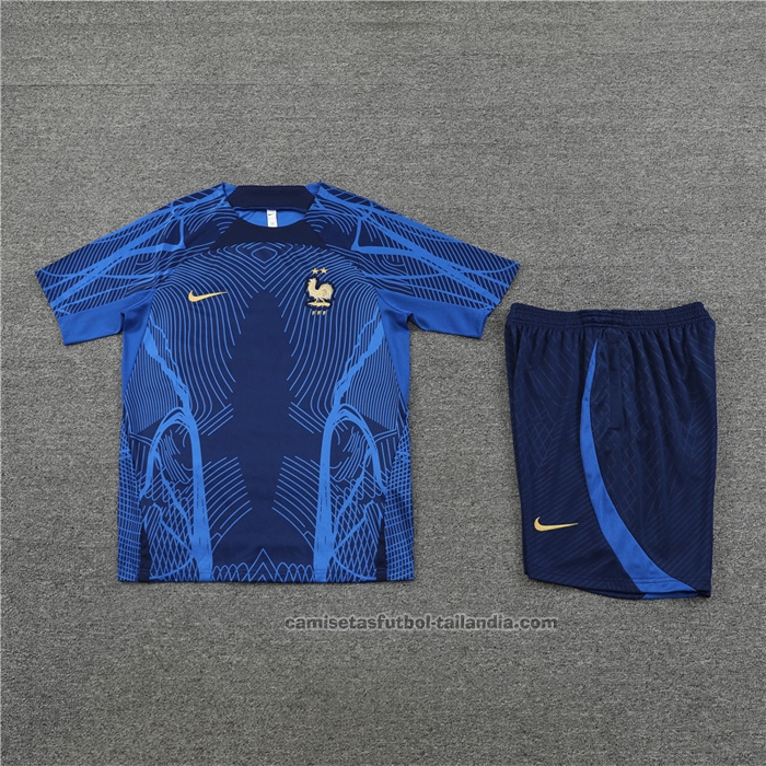 Chandal del Francia Manga Corta 22/23 Azul Oscuro - Pantalon Corto