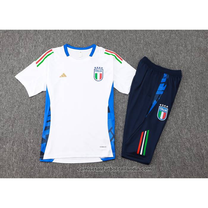 Chandal del Italia Manga Corta 24/25 Blanco - Pantalon Corto
