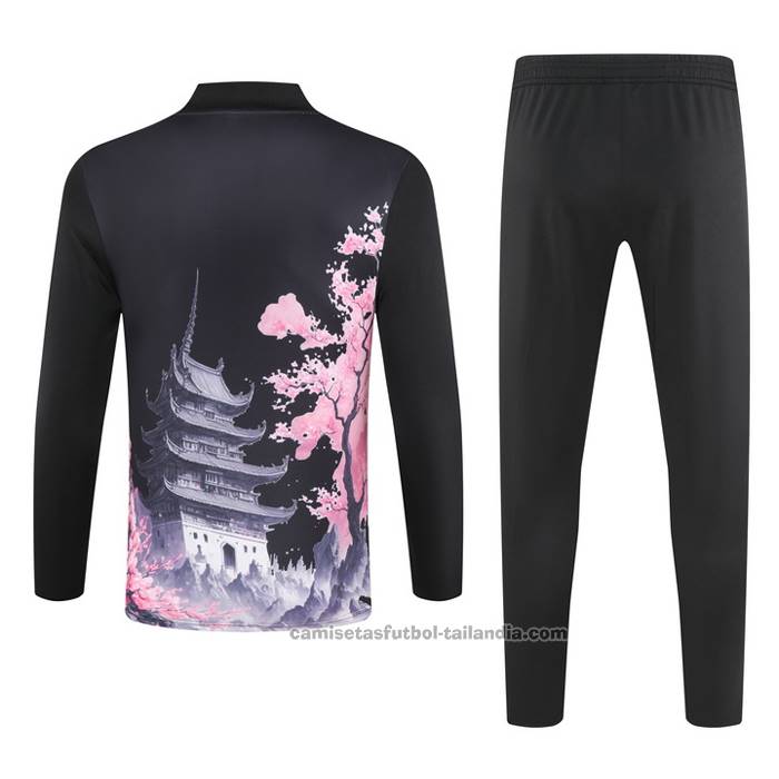 Chandal de Sudadera del Japon Dragon Nino 24/25 Negro y Rosa