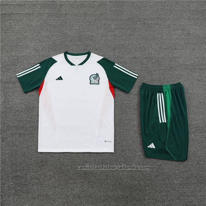Chandal del Mexico Manga Corta 23/24 Blanco - Pantalon Corto
