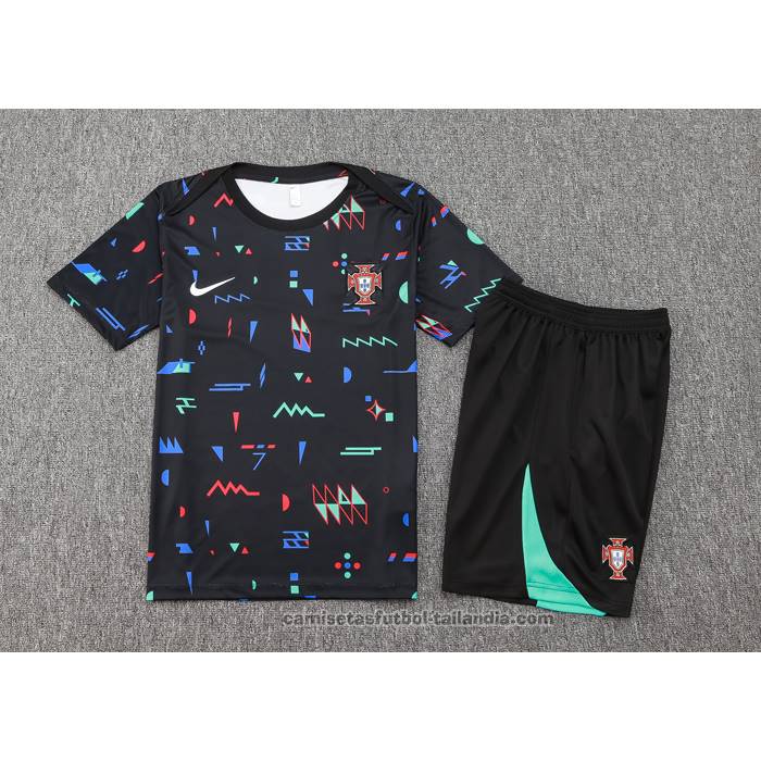 Chandal del Portugal Manga Corta 24/25 Negro - Pantalon Corto